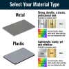 Infographic to assist when selecting the most appropriate material for a name tag