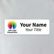 Custom Full Color Rectangle Name Tag - 1" x 3"