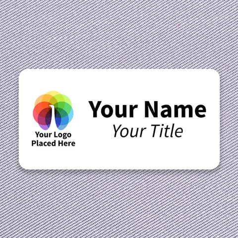 Custom Full Color Rectangle Name Tag - 1.5" x 3"