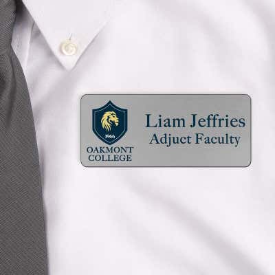 Full Color 1.5" x 3.5" Custom Name Tag - alternate view