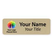 Custom Brushed 1" x 3" Gold Name Tag