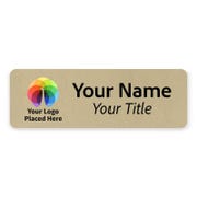Custom Brushed 1" x 3" Gold Name Tag