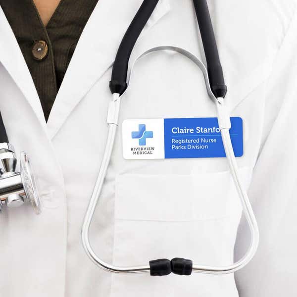 1"x3" Name tag for Medical Professionals 
