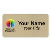 Custom Brushed 1.5" x 3" Gold Name Tag