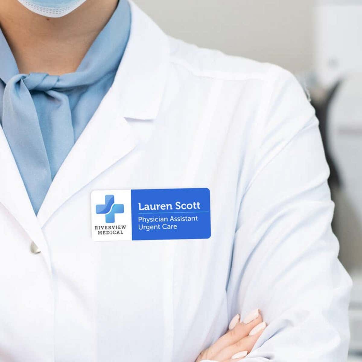 1.5 x 3.5 Name Tag Designed for the Medical Industry 