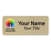 Custom Brushed 1.25" x 3" Gold Name Tag