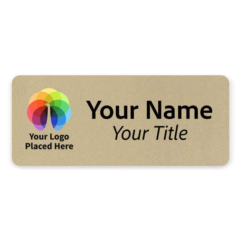 Gold Name Tag - 1.25 x 3