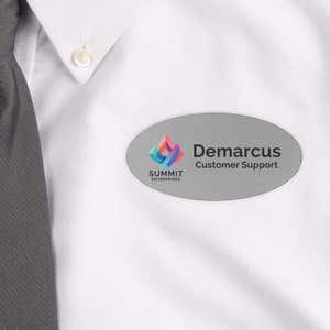 Oval Name Tag For Business Events 