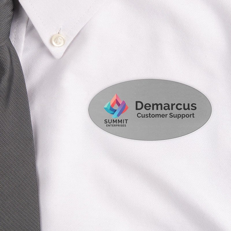 Oval Name Tag For Business Events 