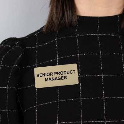 Magnetic Name Tag 2 Line UV Printed - alternate view