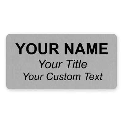 3 Line UV Printed Custom Name Badge
