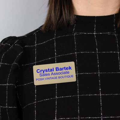 Magnetic Name Tag 3 Line UV Printed - alternate view