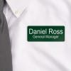 Green Laser engraved name tag 