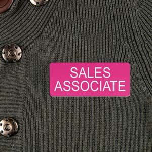Custom Pink laser engraved name tag