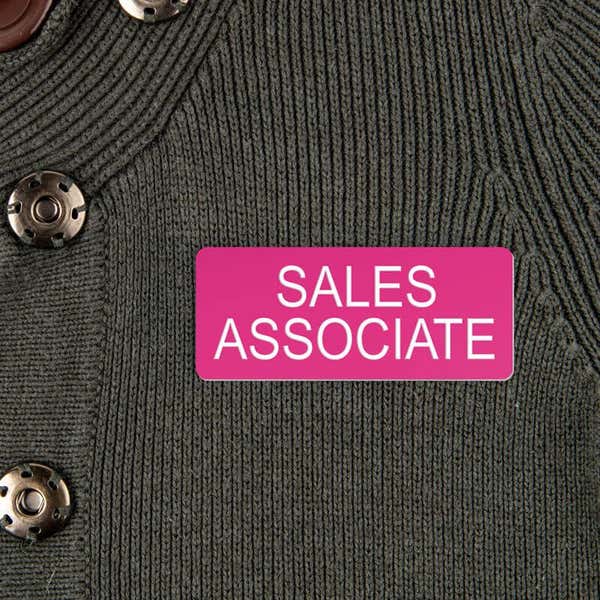 Custom Pink laser engraved name tag