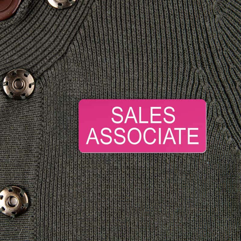 Custom Pink laser engraved name tag