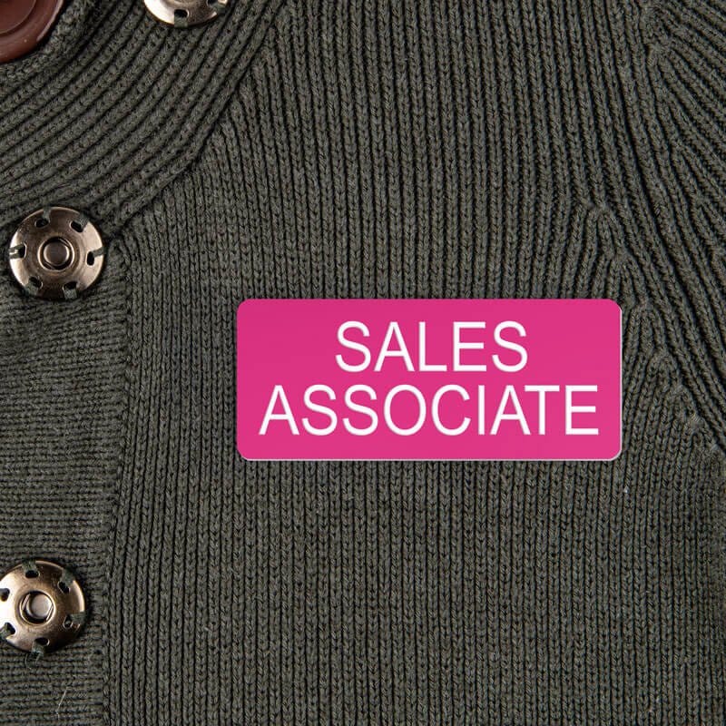 Custom Pink laser engraved name tag