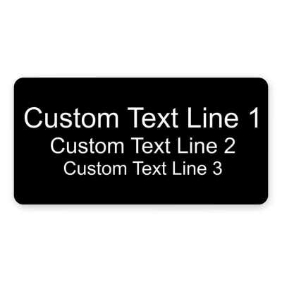 3 Line Laser Engraved Custom Name Badge