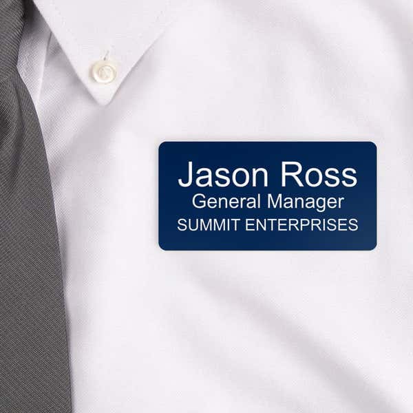 Custom Engraved Text only Name Tag