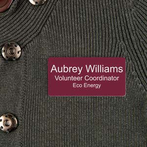 Engraved Pink Name Tag - Add your Text