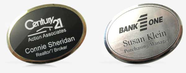 Oval Executive Name Badge