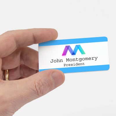 Border Logo Full Color Name Tag - alternate view