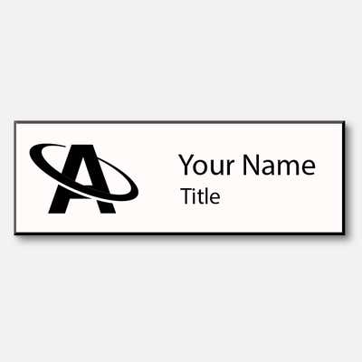 Laser Engraved 1" x 3.5" Name Tag - alternate view