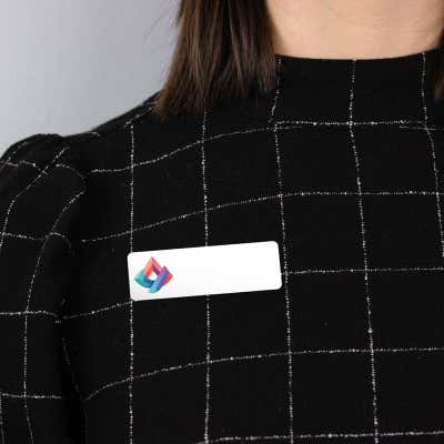 Custom Name Tag with Logo - alternate view