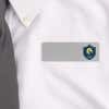 Logo Name tag on White Button Down