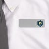 Logo Name tag on White Button Down