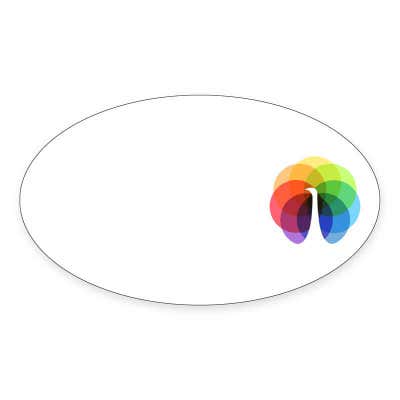 Full Color Logo Oval Economy Name Tag