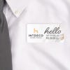 1.5" x 3" UV Printed Full Color Name Tag on White Shirt 