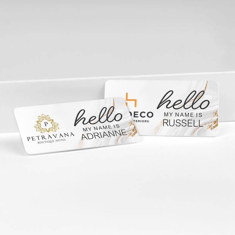 Hello Name Tag - Upload your logo and Customize 