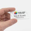 Hand holding Name Badge 