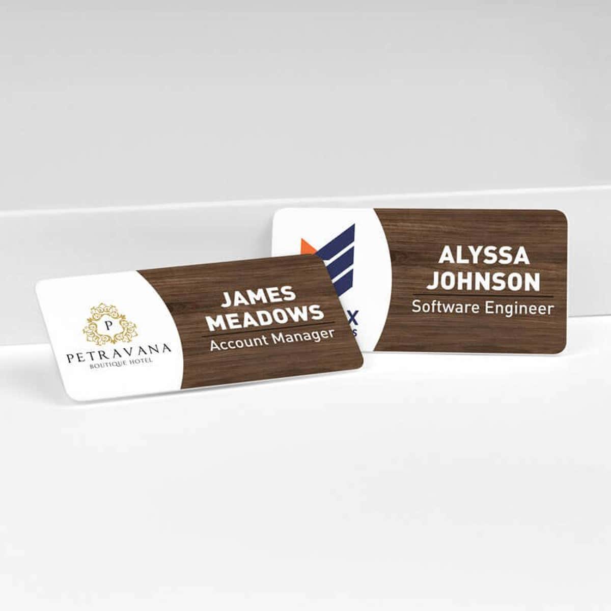 Upload your logo for branded name badges 