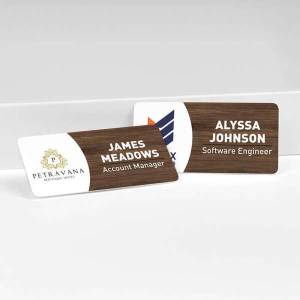 Upload your logo for branded name badges 