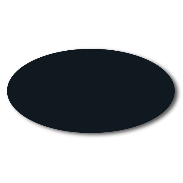 Black Chalkboard Reusable Oval Name Tag