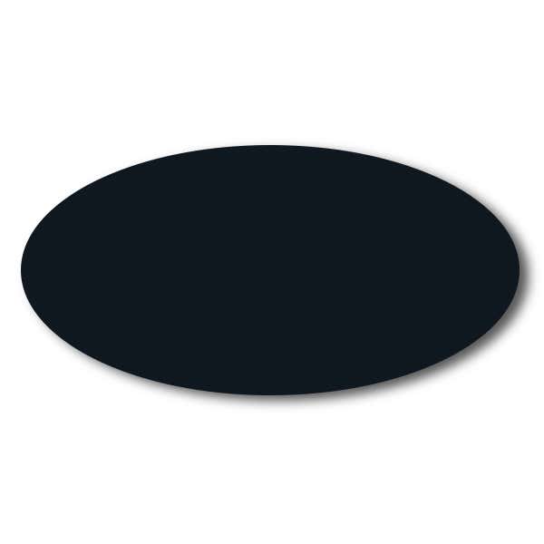 Black Chalkboard Reusable Oval Name Tag