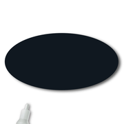 Black Chalkboard Reusable Oval Name Tag