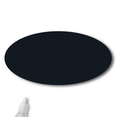 Reusable Chalkboard Black Oval Name Tag