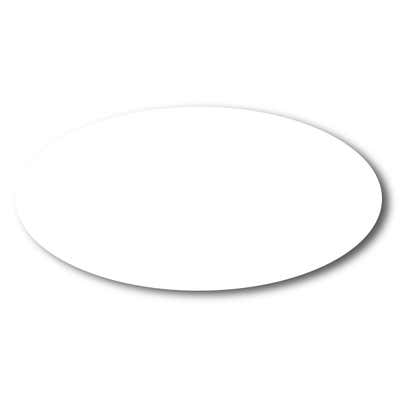 White Dry Erase Reusable Oval Name Tag - alternate view