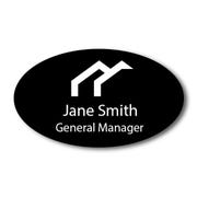 Laser Engraved 1.75" x 3" Oval Name Tag