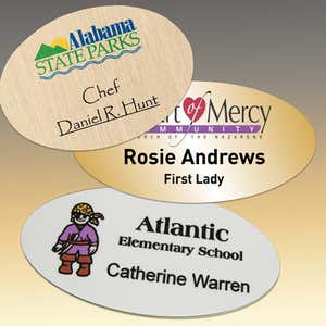 Oval Name Badge