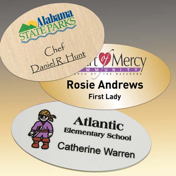 Oval Name Badge