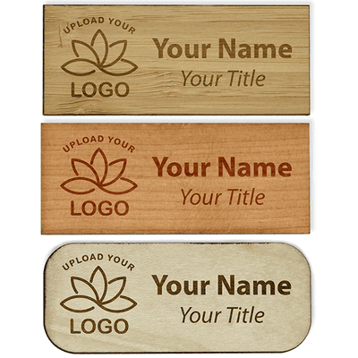 Engraved Wood Name Tag | 1 ¼” x 3”