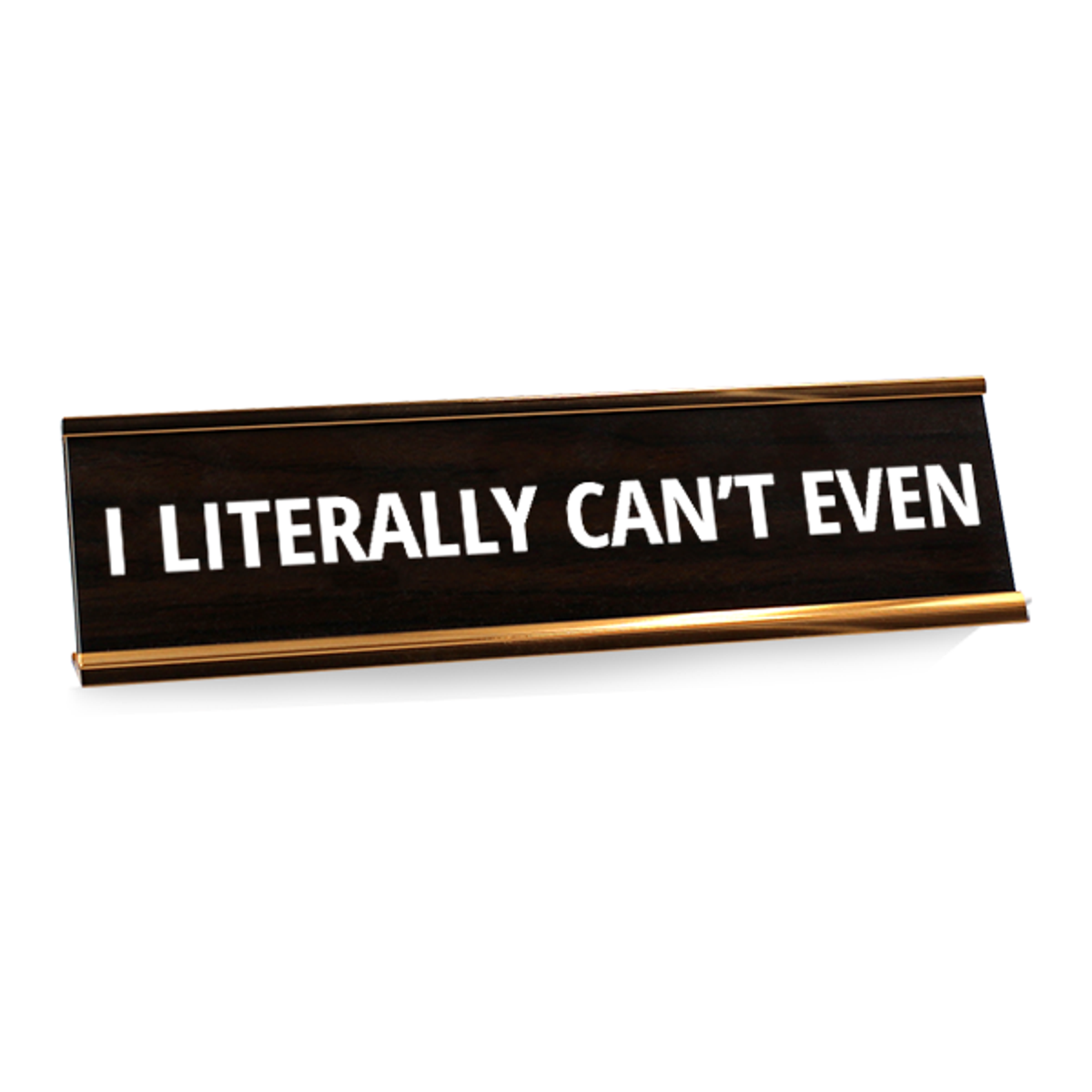 Literally Can't Even Desk Plate