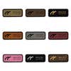 Leatherette Rectangle Name Tag with Frame - 1" x 3" Color Options