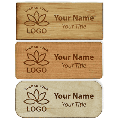 Engraved Wood Name Tag | 1 ½” x 3 ½”
