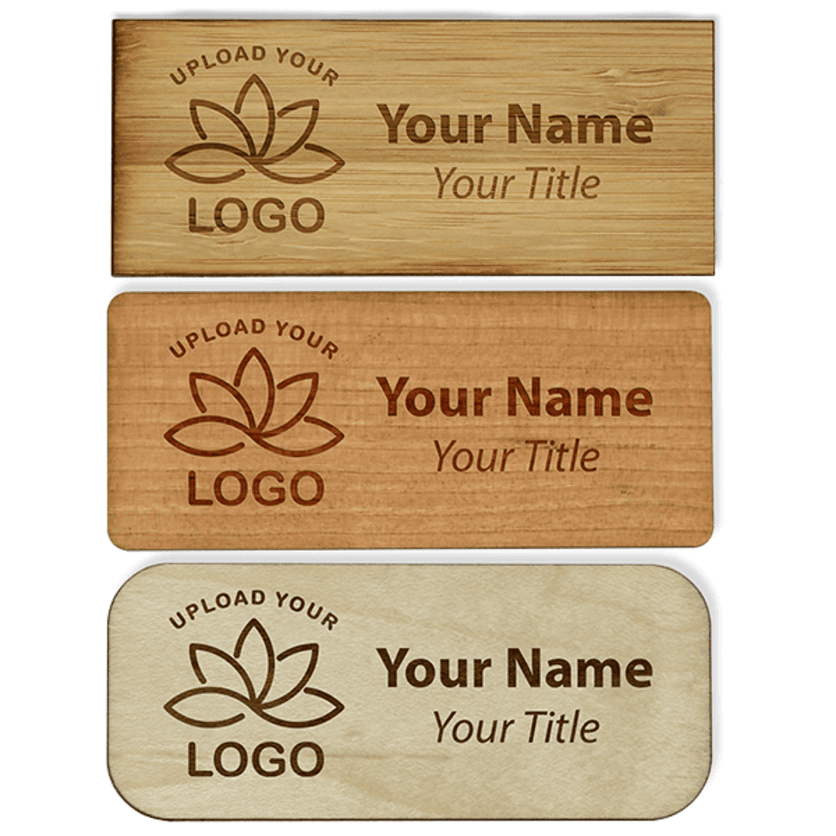 Engraved Wood Name Tag | 1 ½” x 3 ½”