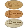 Engraved Oval Wood Name Tag | 1 ½” x 3”